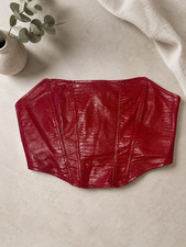 ❤️ Top corsetto rosso finto croc - taglia media ❤️ Corset Donna price