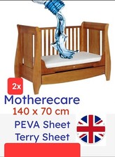 2x LENZUOLA LETTO SPUGNA + PEVA impermeabile protezione materasso lenzuola 140X70 Mattress Protector Bebè price