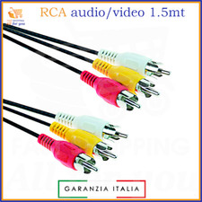 Cavo RCA maschio 1,5 metri audio video bianco rosso giallo per tv grabber camera Video Cavo price