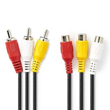 Cavo Video Composito 3x RCA maschio-3x RCA femmina 2m Nero Video Cavo price