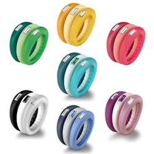Tris Anelli Donna HIP HOP TRILOGY Silicone Colorato Swarovski 3 Misure Pietre Swarovski Anello price