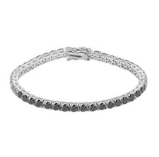 BRACCIALE TENNIS CON ZIRCONI NERI 3 MM TAGLIO DIAMANTE UOMO DONNA Diamante Bracciale price