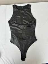 Body Blashe in ecopelle nero - piccolo Bodysuit Donna price