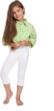 Leggings per Ragazze 3/4 Pantaloni Corti Capri in Cotone Sportivo per Danza Ginn Capri Pantaloni Ragazza price