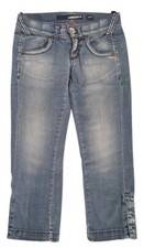 MISS SIXTY pantaloni jeans 3/4 capri denim quadrifoglio donna ragazza tg. 27 Capri Pantaloni Ragazza price