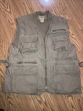 LL Bean Gilet Vintage Uomo Grande Cotone Escursionismo Pesca Utilità Tasche Vest Uomo price