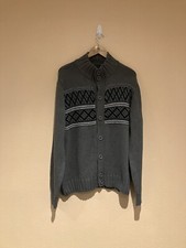 Cardigan Garret Scott uomo grigio Fair Isle nordico con bottoni taglia large Cardigans Uomo price