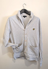 Cardigan vintage Lyle e Scott uomo grande grigio cotone bottoni collo scialle Cardigans Uomo price