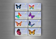 16x etichetta adesive  notebook scuola libre nome scolastica quaderni farfalla Scuola Etichetta price