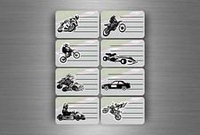 16x etichetta adesive  notebook scuola libre nome scolastica quaderni auto moto Scuola Etichetta price
