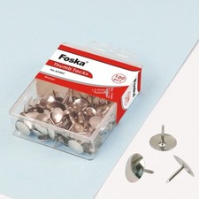 Confezione 100 Pollicini Argento Nichel 11mm - Spille Espositore Spilla Tavola di Sughero Pins & Thumbtacks price