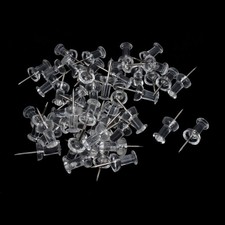 Cancelleria testa plastica trasparente metallo spingi pollici 24 pezzi Pins & Thumbtacks price