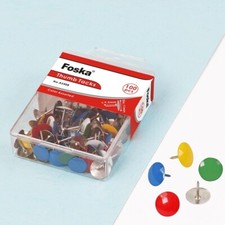 Confezione 100 Pollici Metallo Colori Assortiti 11mm -Push Pins Espositore Sughero Pins & Thumbtacks price