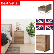 Comodino 2 cassetti rovere comodino legno piano bianco moderno Camera Nightstand Bebè price