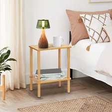 Comodino 2 ripiani estremità divano sedia supporto accento laterale con ripiano legno massello Camera Nightstand Bebè price