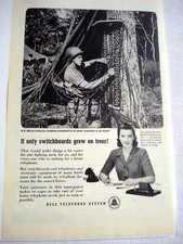 Impianto telefonico pubblicitario campana 1945 seconda guerra mondiale se solo quadri crescessero sugli alberi! Telefono Switchboards price