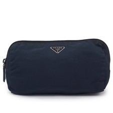 Borsa a marsupio cosmetica Prada loghi tessuto nylon blu scuro originale B26G326 Borsa Makeup price