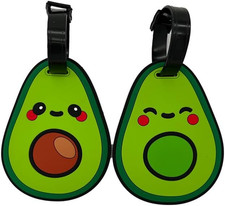 Set Di 2 Etichette per Valigia E Bagaglio Aereo in PVC a Forma Di Avocado Kawaii Valigia e bagaglio price