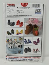 Scarpe stivaletti bambino Burda Creative Sewing Pattern #7614 non tagliate FF nuove allacciate butto Booties Bebè price