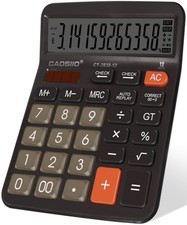 Calcolatrice da Scrivania, Display LCD Extra Large 5 Pollici, Calcolatrice da Scrivania, 12 Cifre, Calculator price