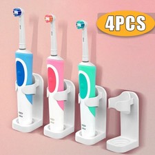 Portaspazzolino Elettrico da Parete 4 Pezzi Supporto Tracciabile Bagno Supporto per Toothbrush price