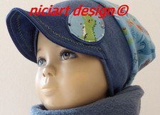 Niciart design ♥ berretto con visiera berretto foderato dinosauri ♥ berretto 48-50 cm KU♥! OFFERTA! Beanie Bambini price