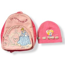 Disney "On My Way To the Ball" Mini Zaino Rosa Cenerentola per Bambini + Set Beanie Beanie Bambini price