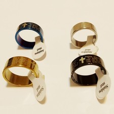 fascia religione PADRE ANELLO preghiera NOSTRO ACCIAIO UOMO DONNA prayer ring lo Anello uomo price