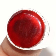Anello uomo argento 925 placcato corniola rotonda finitura fine US 8 vendita moda MJ Anello uomo price