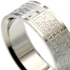 Fascia Padre Preghiera Italiano Anello Nostro Religione Uomo Donna AVE MARIA dbp Anello uomo price