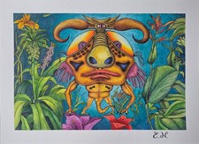 Disegno originale creatura metafisica, matite Derwent InkTense, carta Fabriano 5 Disegno Carta price