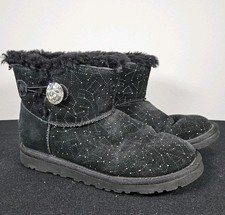 UGG Australia Donna Mini Bailey Button Bling Constellation Nero Taglia 6 Stivali outdoor price