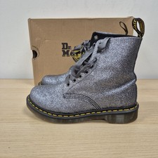 Stivali Dr Martens 1460 Pascal glitter argento alla caviglia scintillanti discoteca festa Regno Unito 6,5 #2 Stivali outdoor price