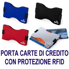 PORTA CARTE DI CREDITO PROTEZION RFID ANTI CLONAZIONE BANCOMAT PORTAFOGLIO Portafoglio Unisex price