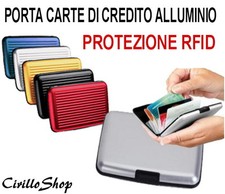 PORTAFOGLIO DOCUMENTI PORTA CARTE CREDITO ALLUMINIO PROTEZION RFID NERO ROSSOBLU Portafoglio Unisex price