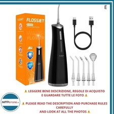 FlossJet Idropulsore Dentale Portatile 4 Modalità 300ML Impermeabile Nero Portatile price