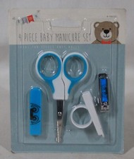 SET MANICURE FORBICI E TAGLIAUNGHIE ORSETTO NEONATO 4 PEZZI NUOVO IN CONFEZIONE Set Cura del Bebè price