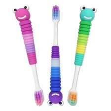 Spazzolino da denti bruco bambino x 3 ~ set manuale spazzole morbide denti bambino età 0-3 Toothbrush Bebè price
