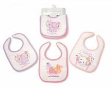 Bavaglini con Schienale in PEVA per Bambine Alimentazione Dribbling CONFEZIONE DA 3 Feeding Bavaglino price