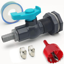 Kit rubinetto in PVC per canna antipioggia kit deviatore acqua con raccordo paratia, sfera Inline Rubinetto price