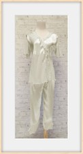 Nuovo pigiama manica corta top pantalone bianco caldo ricamo taglia S 706-5277 Pigiami Bebè price