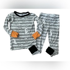 Pigiama bambù Halloween Birdie Bean taglia 2T Glow in the Dark fantasma e scheletro Pigiami Bebè price