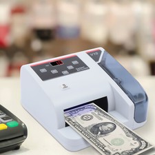 Contatore di denaro contatore banconote rilevatore di contraffazione UV & MG & WM Cash Bank Money Counting Machine price