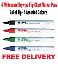 Pennarelli lavagna a secco lavagna lavagna a fogli mobili punta a proiettile pulizia a secco confezione da 4 assortiti Whiteboard Marker price