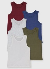 Canottiere assortite bambino ragazzo confezione da 5 5-6 anni Canotta Top / Undershirt Ragazzo price