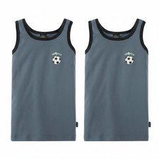 2x SCHIESSER canottiera camicia grigio antracite CALCIO taglia 98 o 104 Canotta Top / Undershirt Ragazzo price