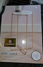 Tavolino con piano in marmo massello, gambe dorate Side Tavolo price