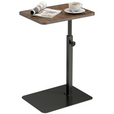 Tavolino Laterale, Tavolino Fine a Forma di C con Altezza Regolabile e Base in Metallo Side Tavolo price