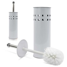 NUOVO SET FREE STANDING SPAZZOLA E SUPPORTO PULIZIA WC BAGNO ACCIAIO INOX Toilet Brush price