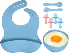 Set Svezzamento Alimentazione Bambini Silicone Led Forniture Svezzamento Utensili Regalo BPA Regno Unito Set Feeding price